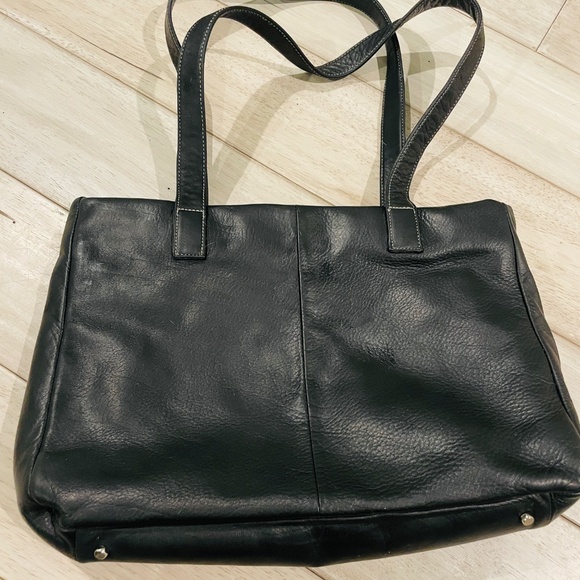 Vintage black Perlina New York tote bag/shoulder bag. - Picture 2 of 4